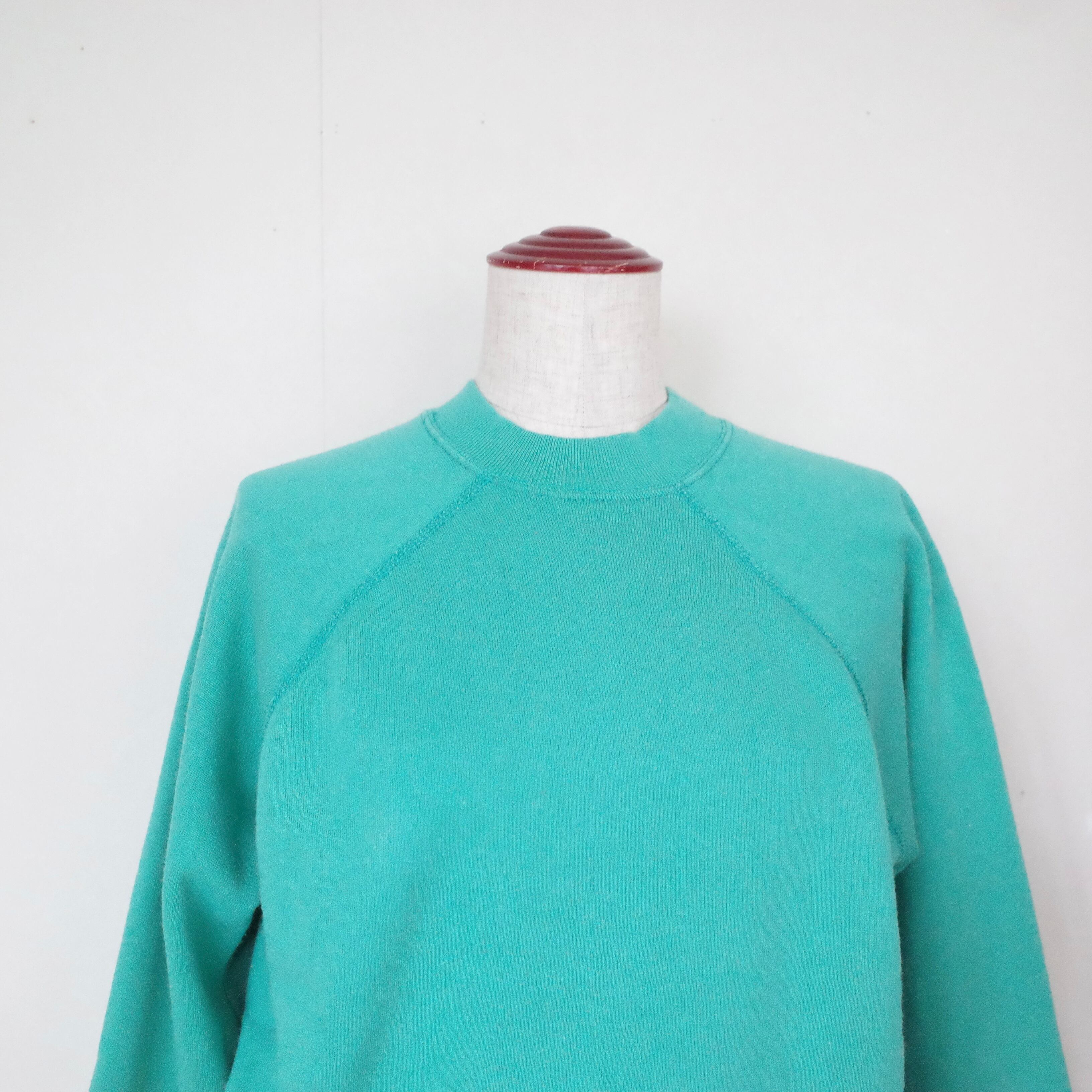 80s USA made plain sweat "emerald green"