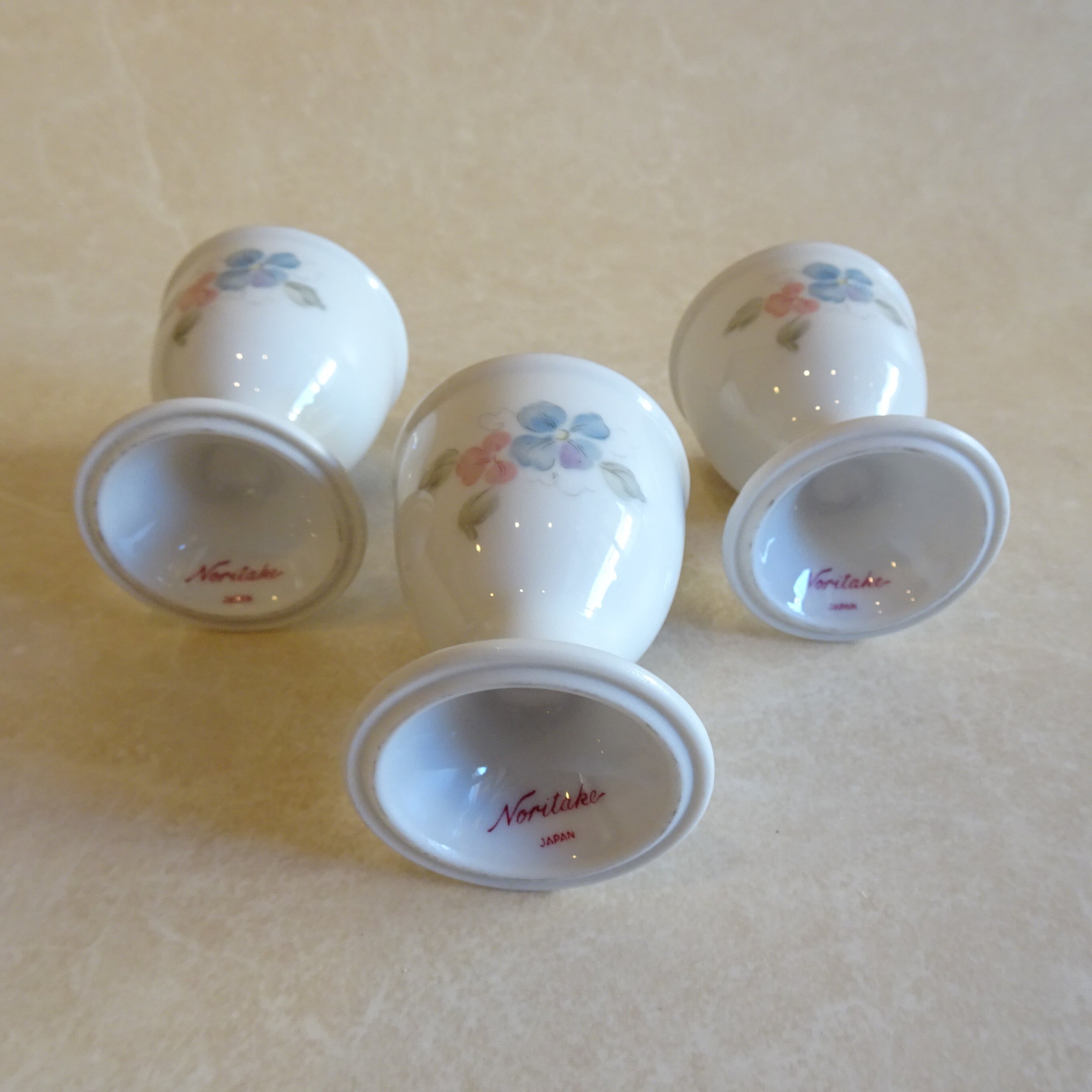 ノリタケ あじさいのエッグスタンド3個セット | 純喫茶家具の村田商會