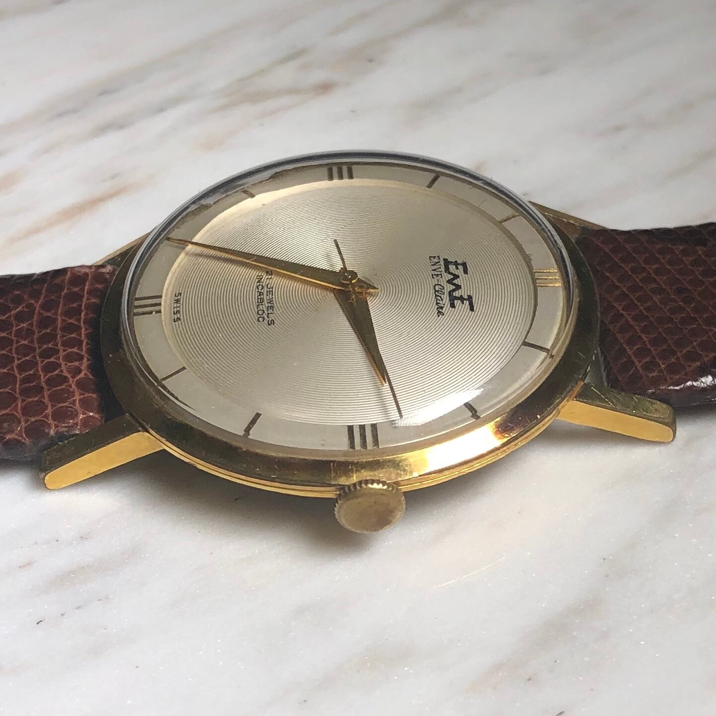 vintage ENVE manual winding watch | NOIR ONLINE