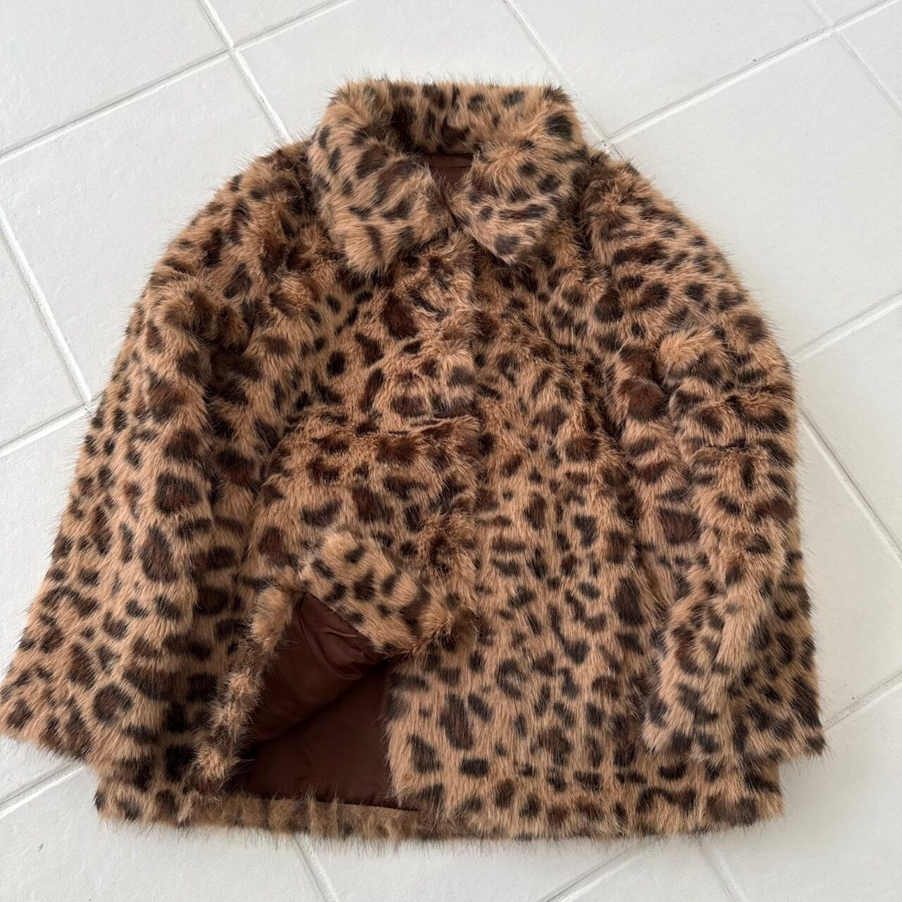 レオパ柄襟付きファーコート_LN03722 | lanan(ラナン)