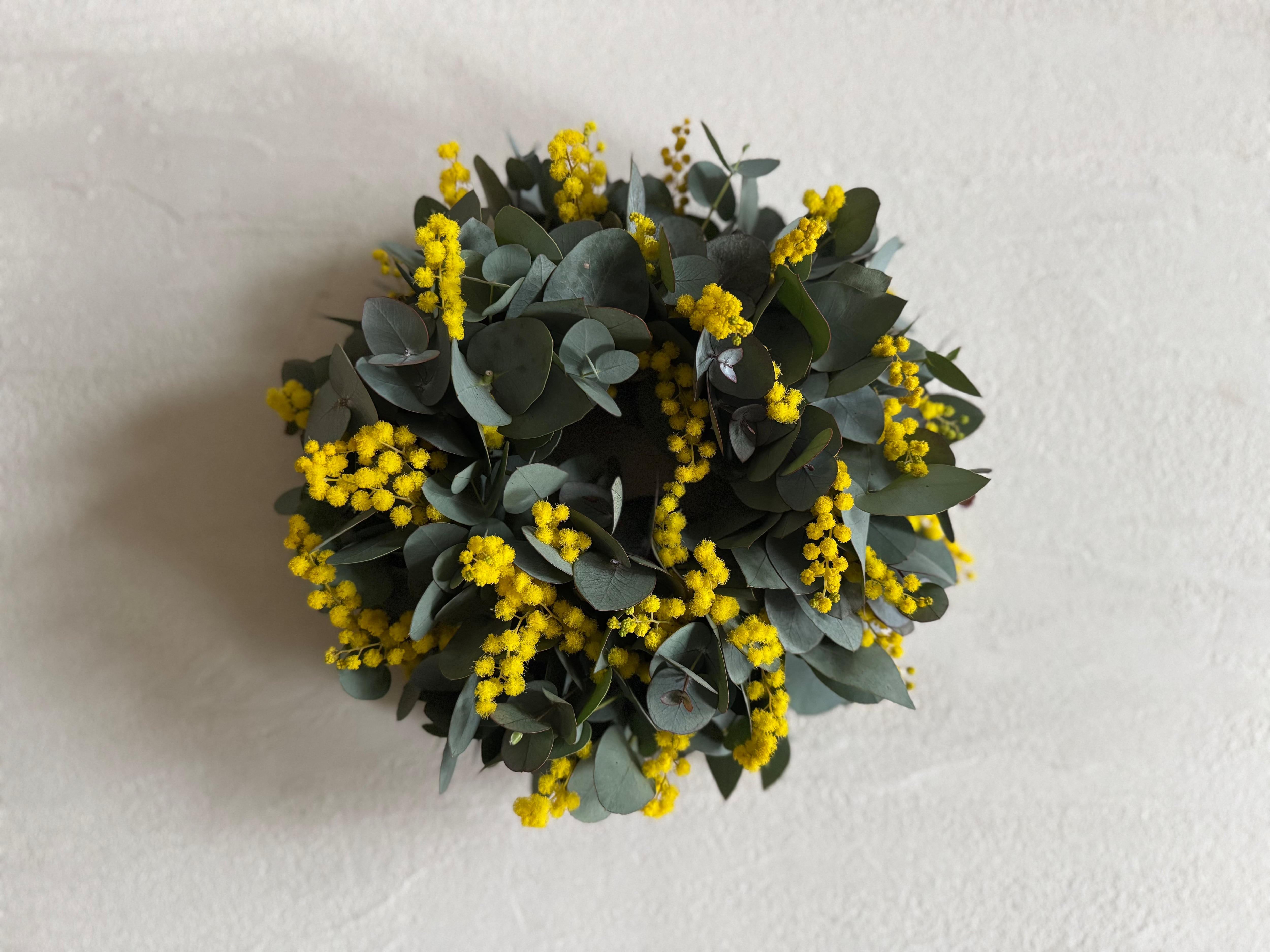 ミモザのフライングリース》プレゼント/新築祝い/開店祝い | 季節の花