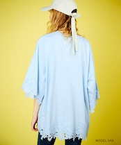 コネクテッドレースルーズTシャツ (SAX) CQ-48023