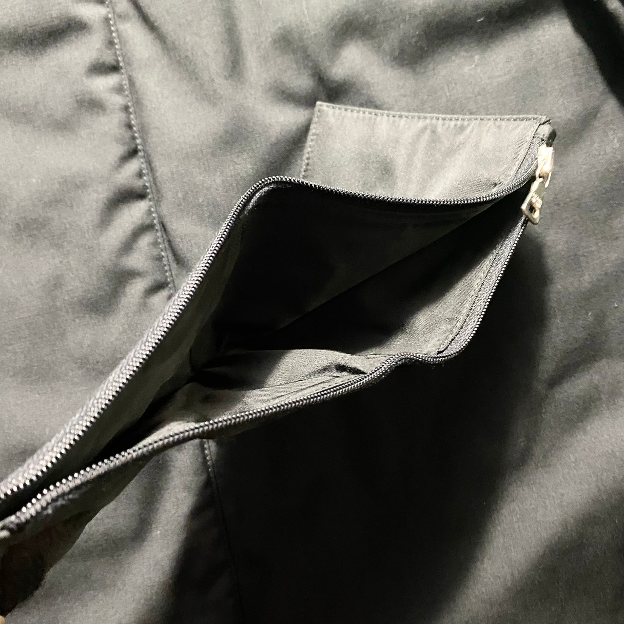 PRADA black nylon padding coat & wallet