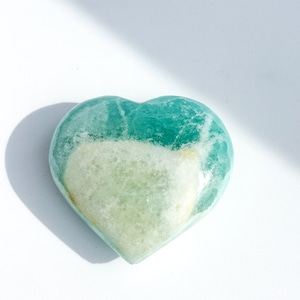 カリビアンブルーカルサイト ハート 43◇ Caribbian Blue Calcite ◇天然石・鉱物・パワーストーン・インテリア