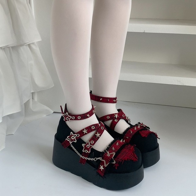 スタークロスチェーンパンク厚底シューズ