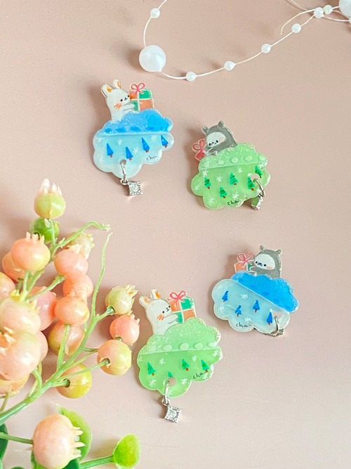 ブローチ『プレゼント交換』単品だる☆