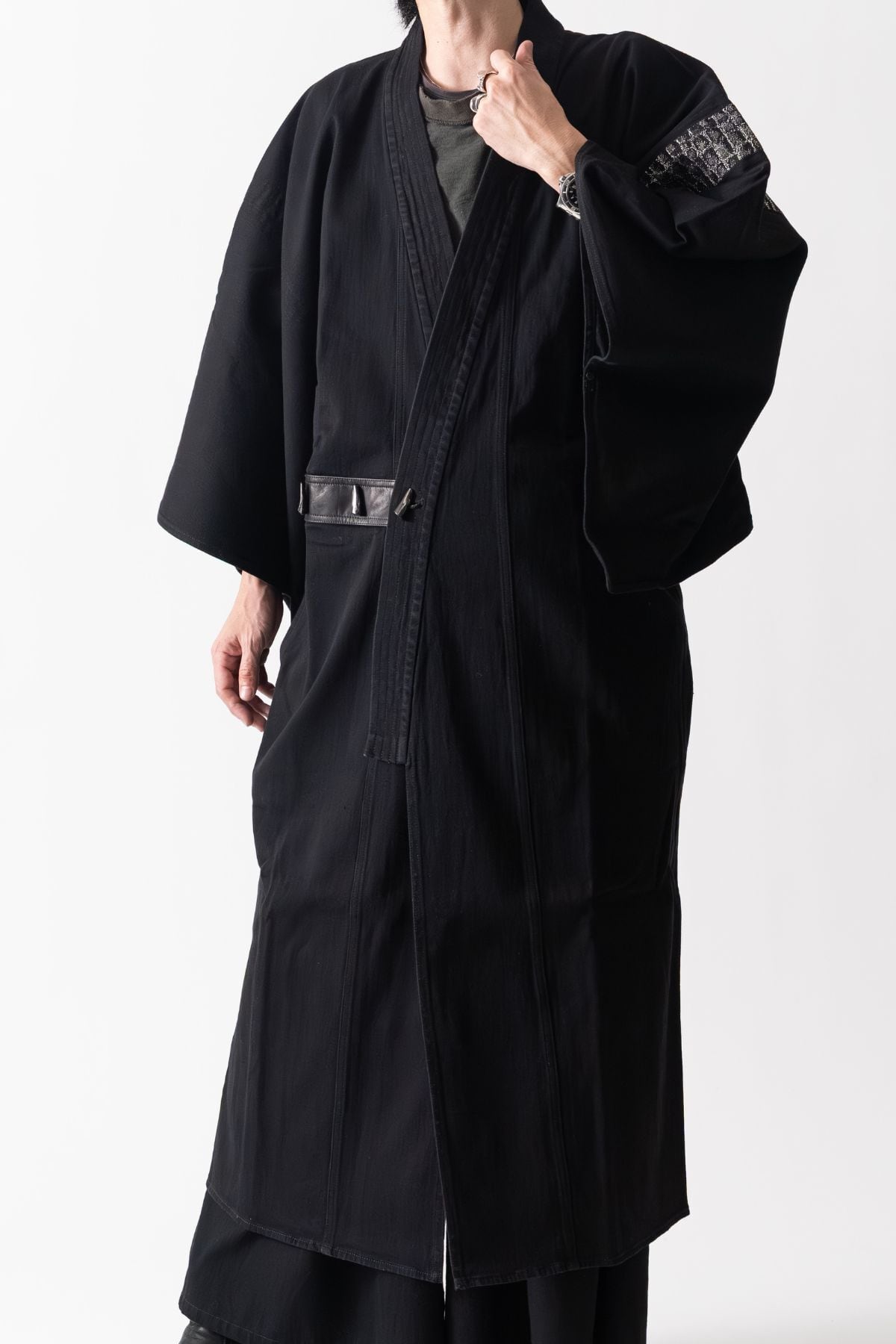 tsuki様　ブラック36 数量限定｜新作】BLACK DENIM HAORI COAT ― 岡山ブラックデニム