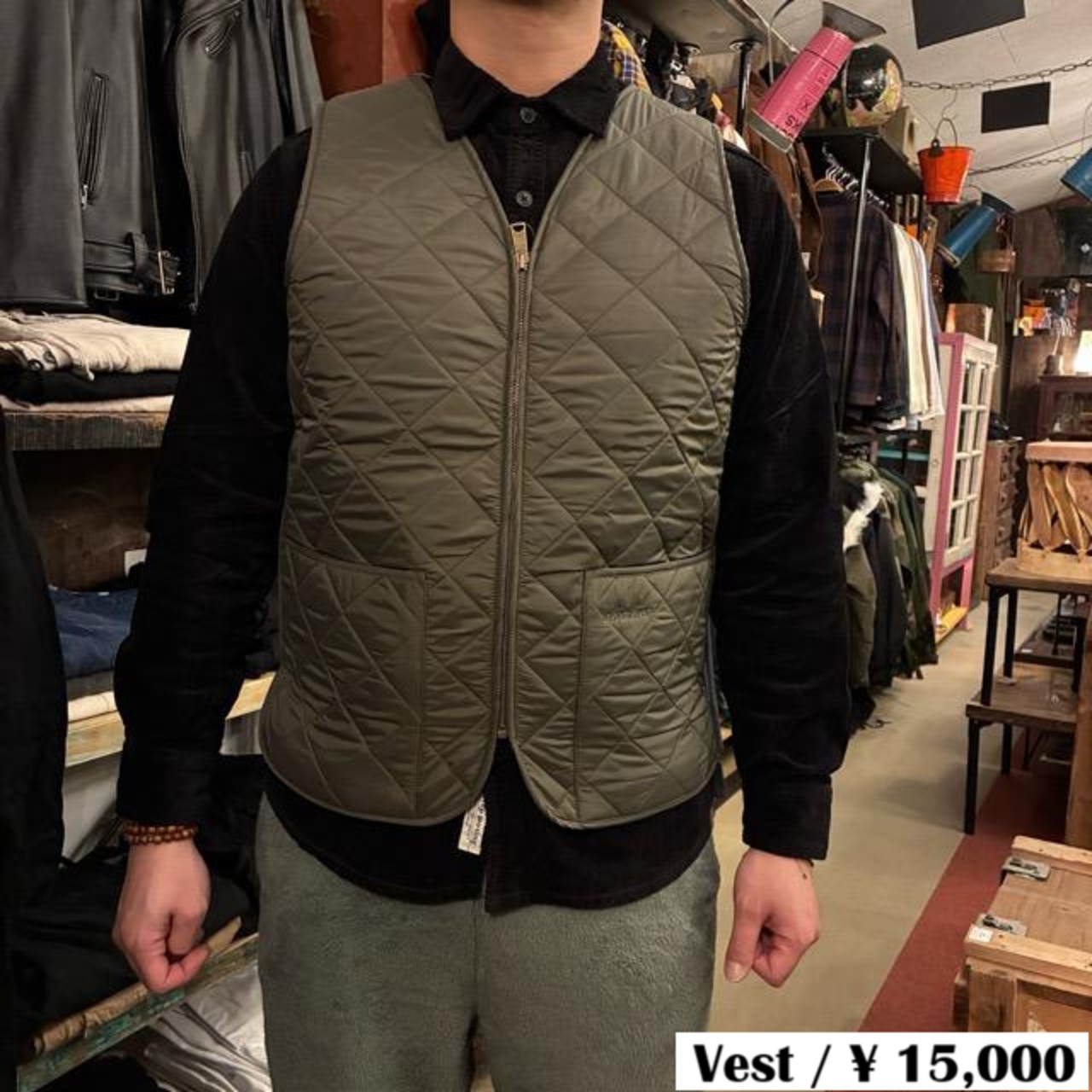 TOPANGA　Men's　American Retro Work Wear Jacket Checked Lining　 Quilting Outer