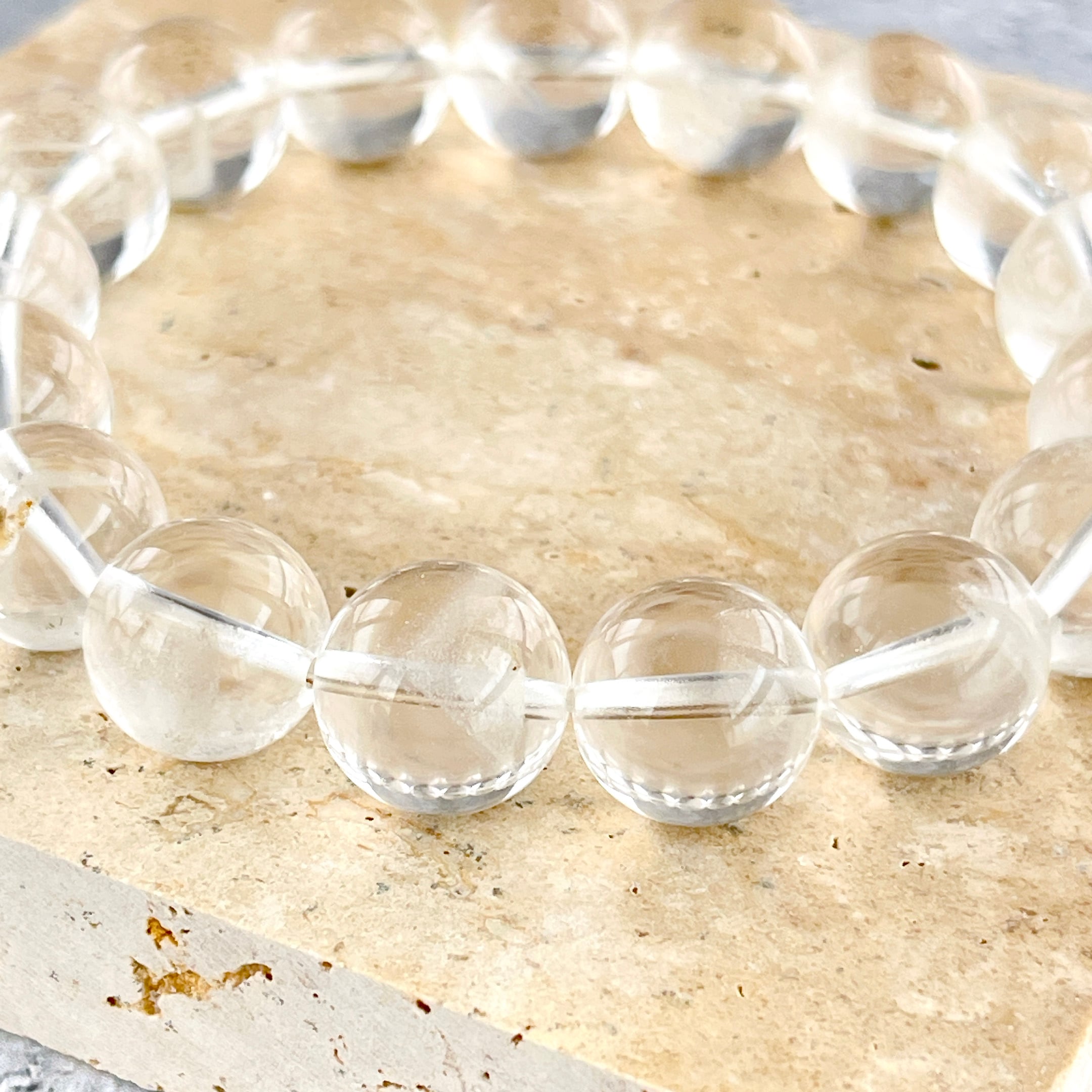 ホワイトファントムクォーツ大玉ブレスレット