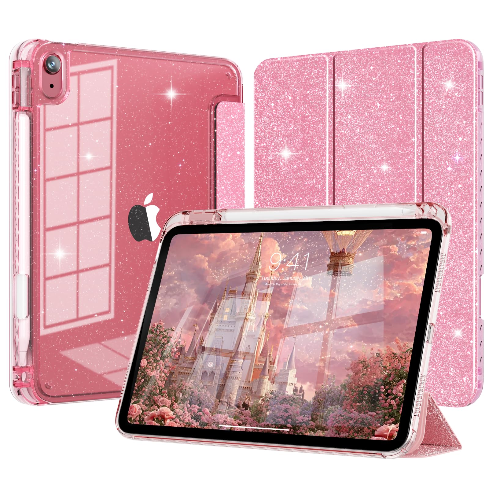 ZOPSGYU iPad A16 ケース iPad 11/10世代 ケース 11/10.9インチ 2025/2022 ピンク