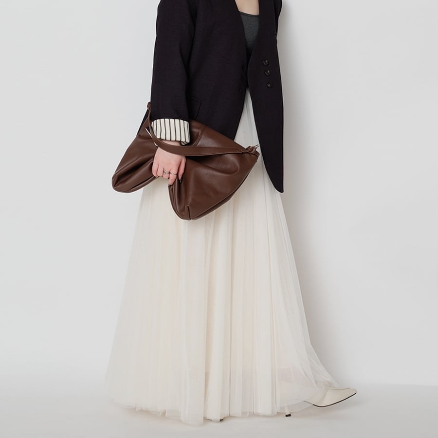 Triple tulle volume flare skirt