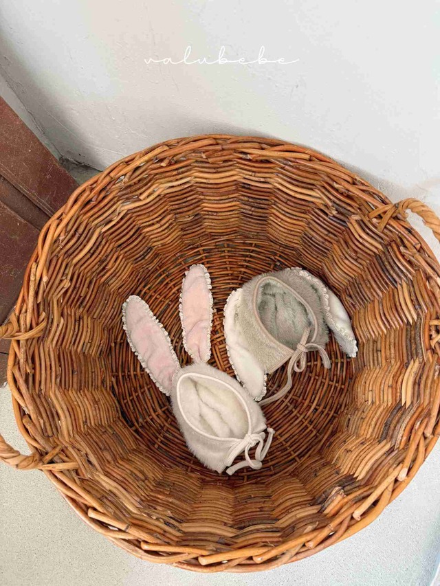 【取寄】valubebe｜bunny fur bonnet hat｜バニーファーボンネットハット｜FREE｜baby