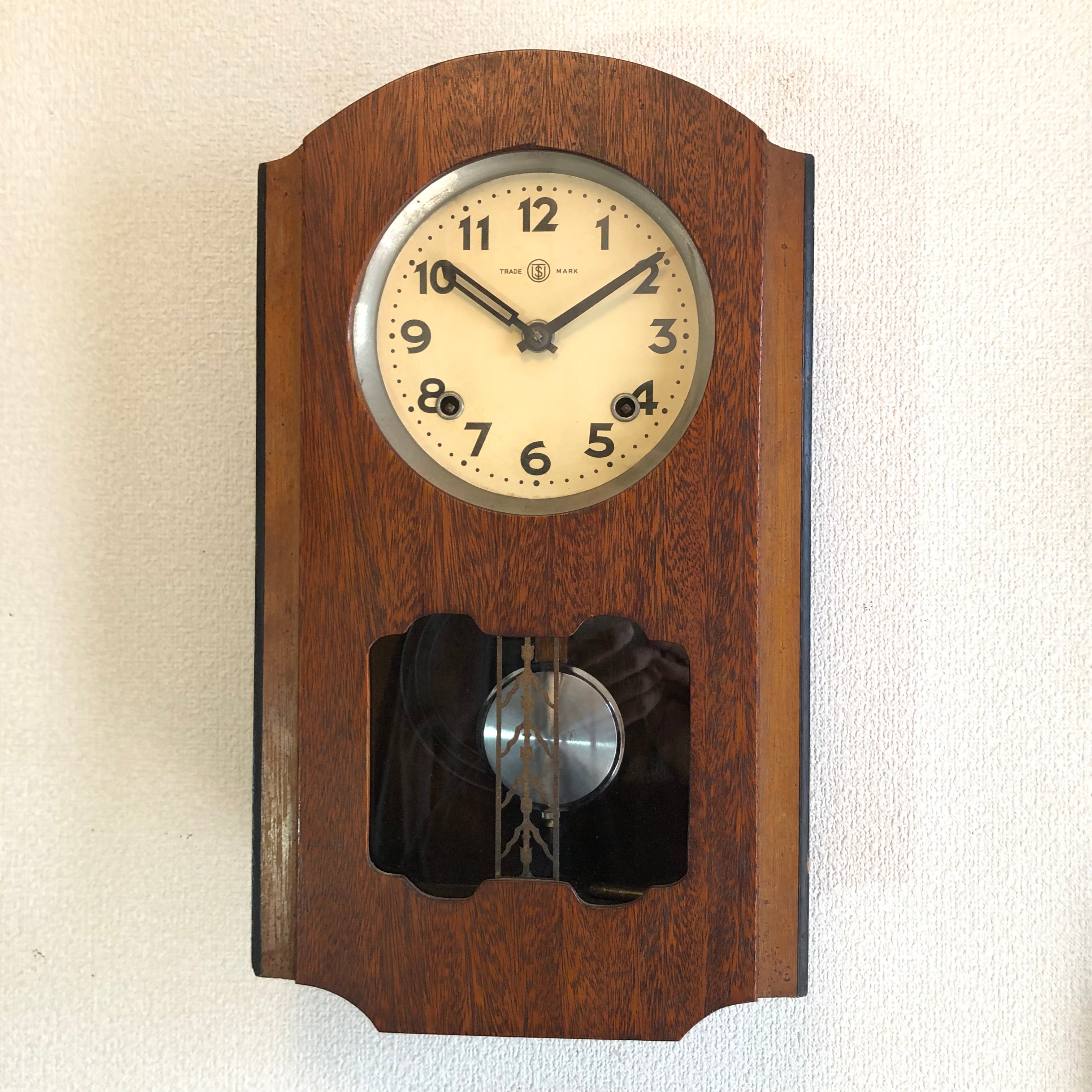 昭和初期アンティーク柱時計 - 雑貨