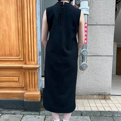 Mame Kurogouchi マメ クロゴウチ 19aw ノースリーブウールドレスワンピース Mm19aw Dr056 2 ブラック 表参道t03 ブランド古着brooch