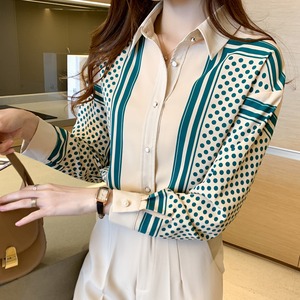 トップス シャツ レディース 送料無料 袖あり 長袖 襟付き ドット スカーフ調 ストライプ 大人可愛い 切り替え きれいめ シンプル 大人 上品 おしゃれ お洒落 エレガント 大きめ ビッグシルエット 白 ホワイト 緑 グリーン 水色 ブルー 黒 ブラック 無地 パステルカラー 春カラー 春 20代 30代 40代 50代 女性用 ママ オフィス ビジネス OL 通勤 着回し 普段使い ファッション コーデ スタイル モテ プレゼント ギフト 定番 プチプラ 安い 送料無料 流行 トレンド