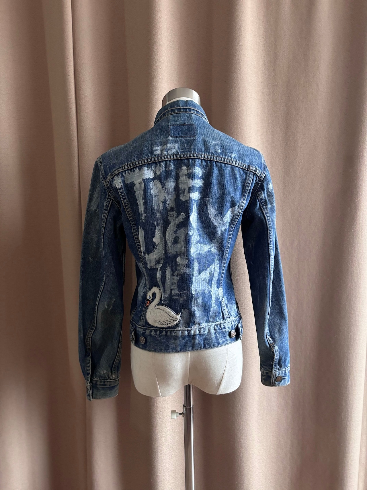 【RE:ART】hand paint remake denim jacket-4603-3
