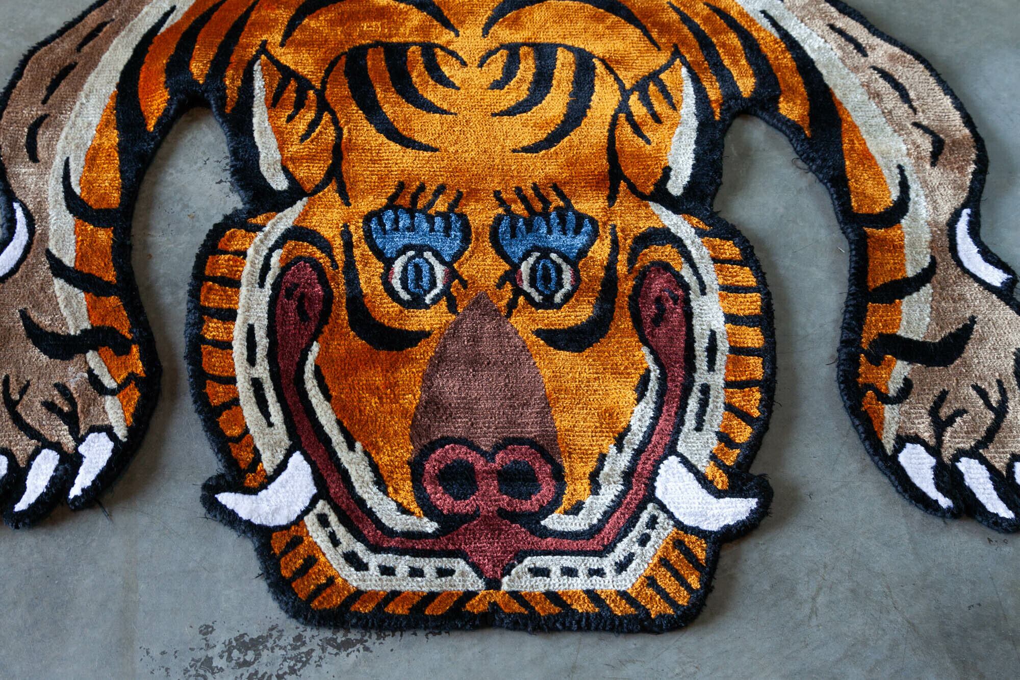 Tibetan Tiger Rug 《Mサイズ•シルク007》チベタンタイガーラグ