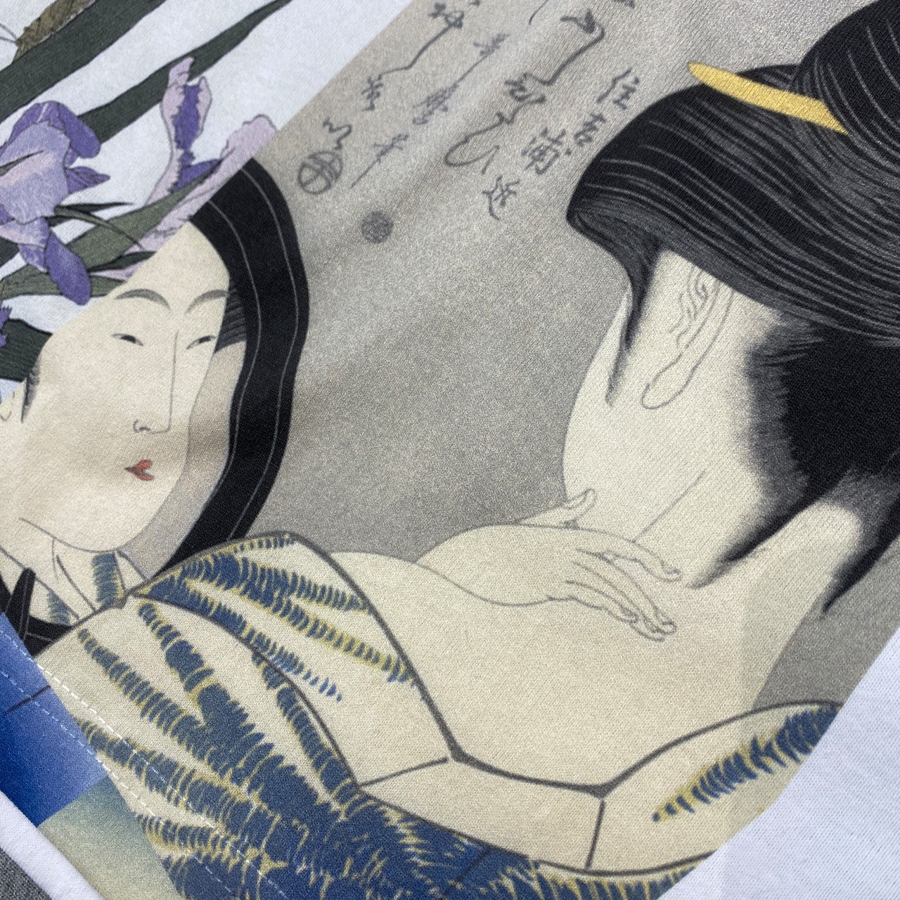 【tshirts211】M size  KIMONO &  print T-SHIRTS white