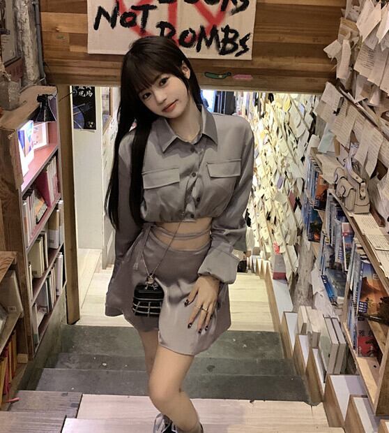 サマーショートスリムシャツ スカート 夏物 モンロー66075193786