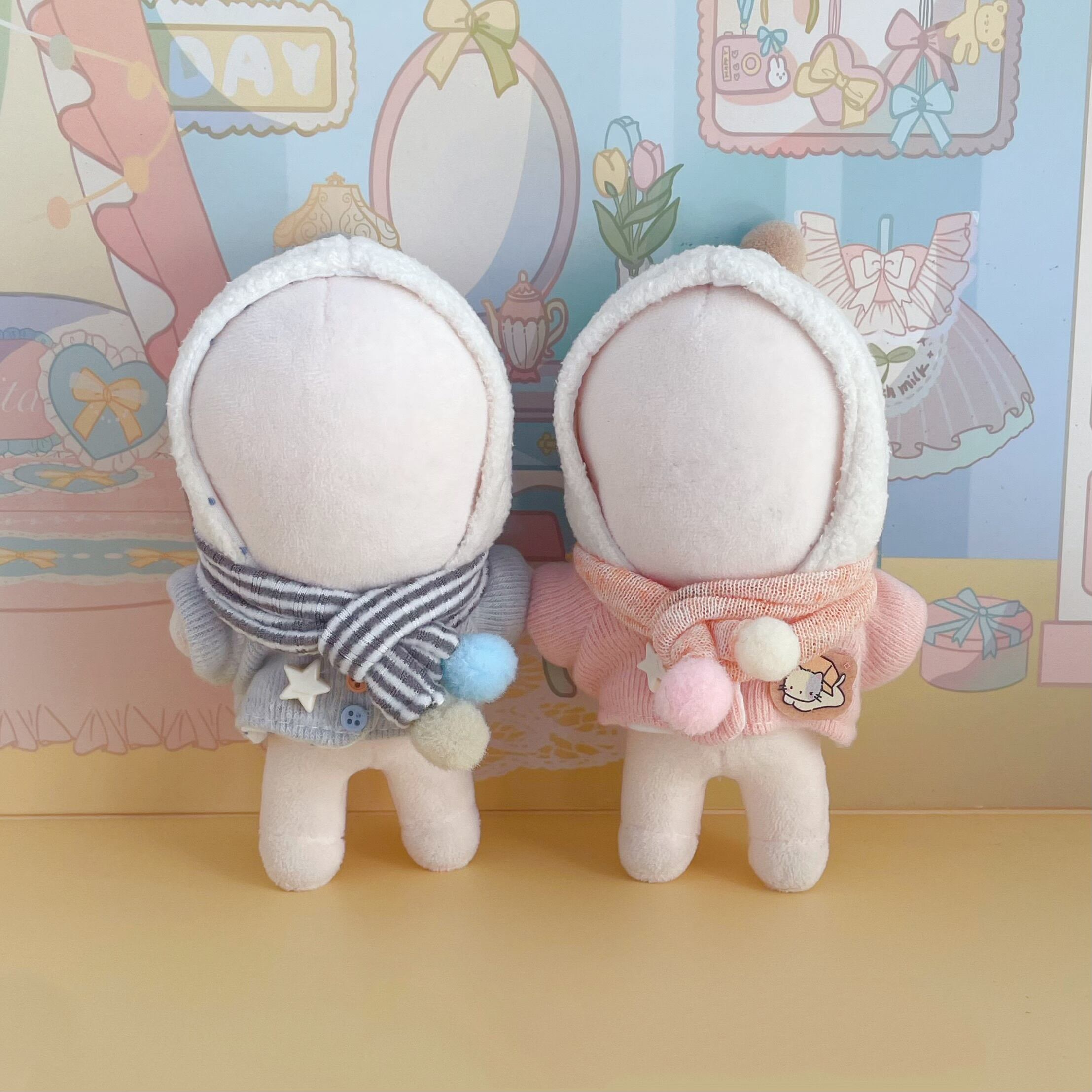 10cmぬいぐるみ用 着せ替え服 ぬい服 コスチューム パーカー 2点セット