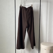 【受注予約:9月下旬入荷予定】ベルト付タックワイドPT/ダークブラウン