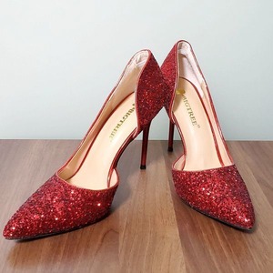 ★送料無料★23.5ｃｍ★きらきらラメレディ－スハイヒ－ル（HI1004)