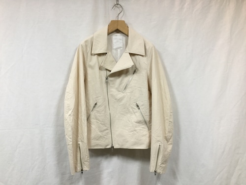 WHOWHAT"BUFF CLOTH RIDERS JACKET NATURAL"