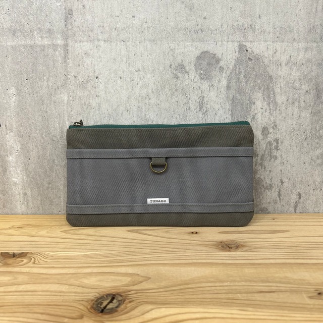 ▼Mulch Wallet pouch 【ダークグレー × グレー】