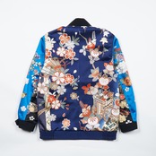 【BJK-M0017】Ssize再構築リバーシブル着物ボンバー KIMONO REVERSIBLE BOMBER JACKET