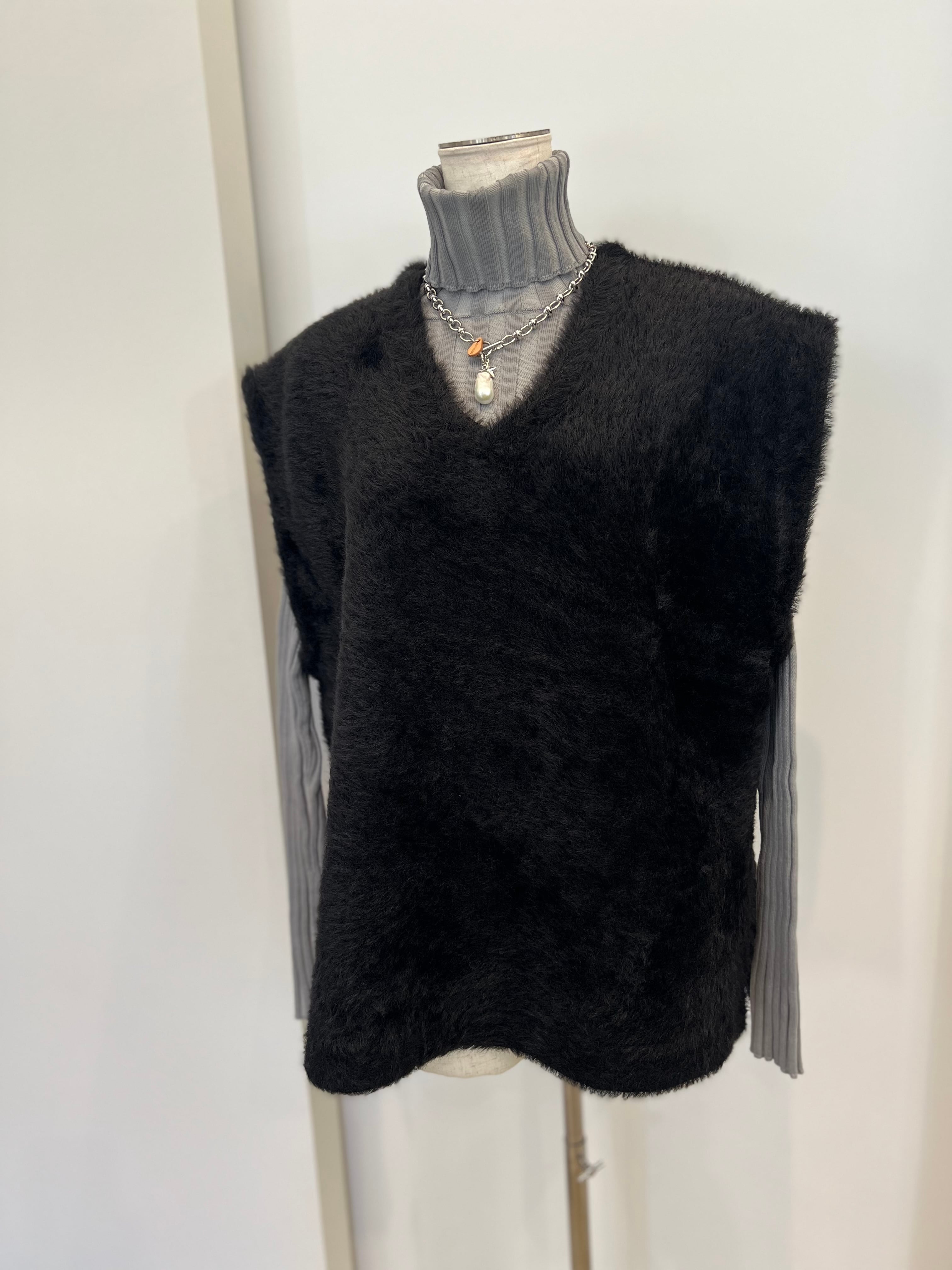 【SELECT】フェザーヤーンＶネックベスト　29-0435