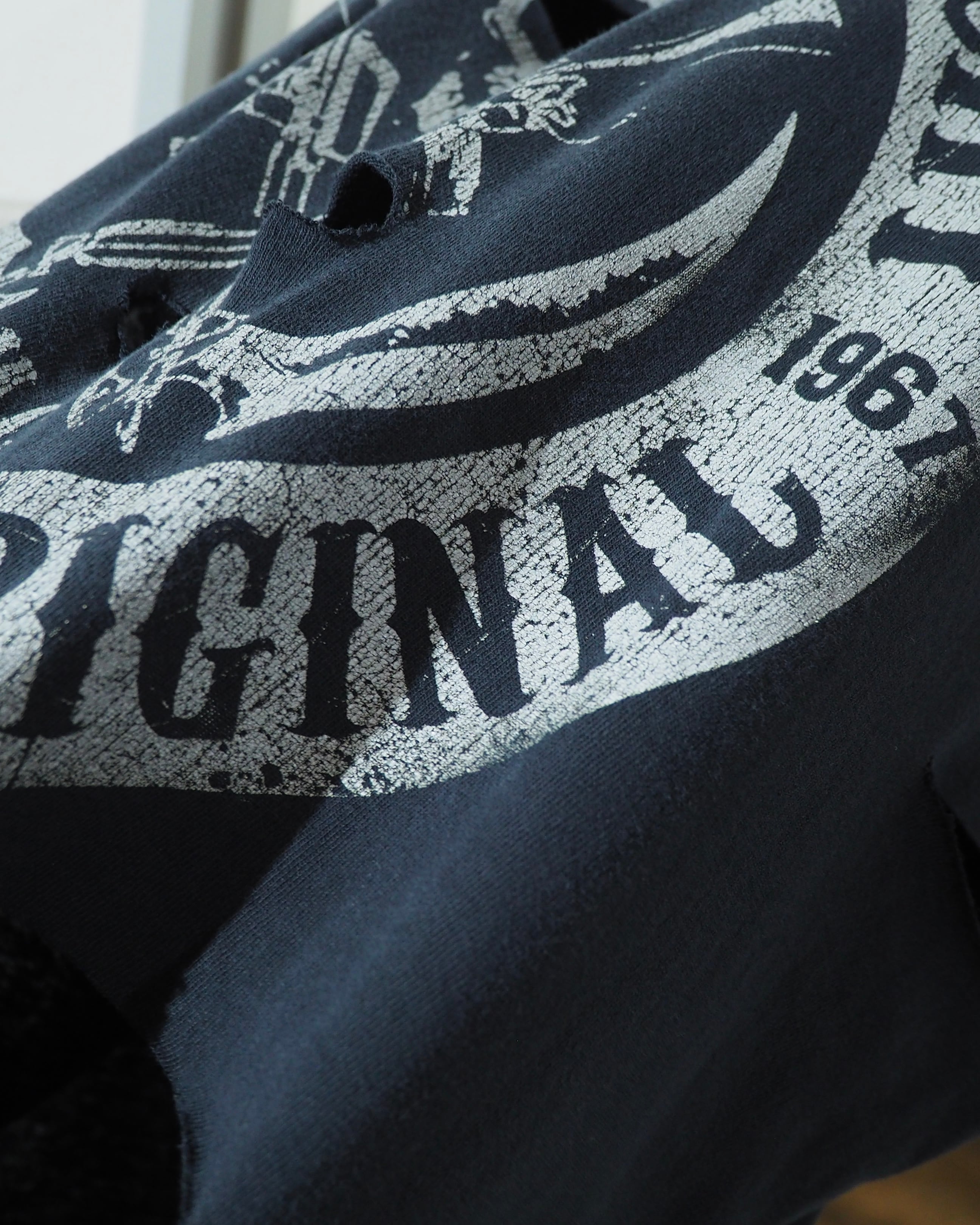 ” 循環 ” Crack Skull printed Boro Circulation Re:make SS Tee