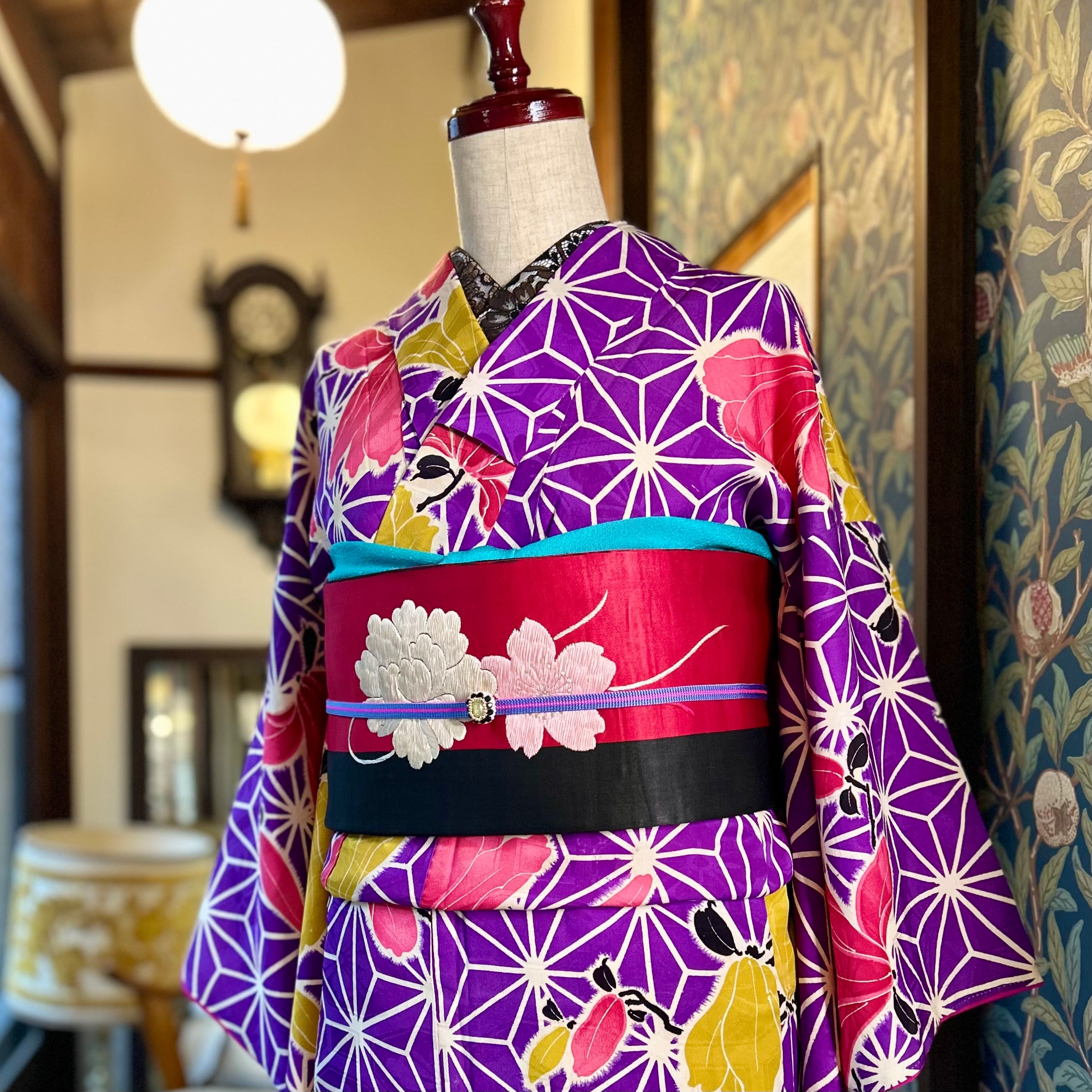 袷の着物(10月〜5月まで着られる裏地付きの着物) | kimono tento