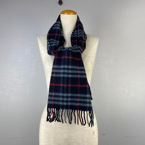 ◎.BURBERRYS CASHMERE100% CHECK PATTERNED MUFFLER MADE IN ENGLAND/バーバリーズチェック柄カシミヤ100%マフラー2000000058405