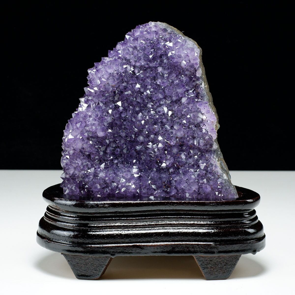 1.2Kg アメジスト クラスター ウルグアイ産 アメジスト 原石 amethyst 台座付属 花型 一点物 182-6481