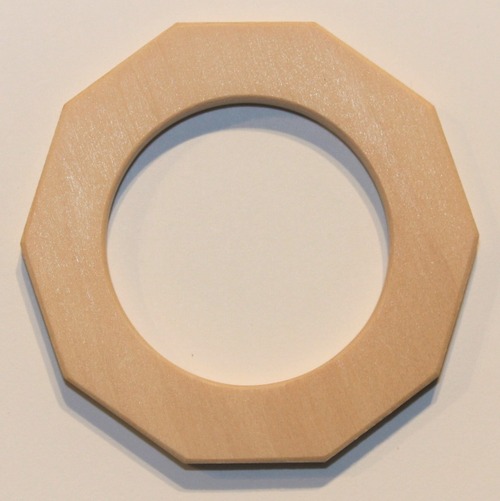 絡子環ヒノキ製　曹洞宗9寸絡子用十角形環（カン）