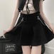 【予約】3c's side chain pleated miniskirt