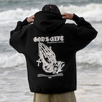 GOD'S GIFT ZIP HOODIE 【Black】