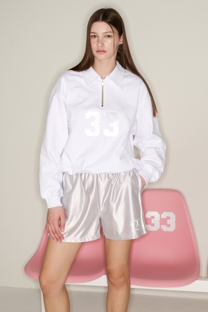[The Sweat.] Shiny Sports Banding Shorts (SILVER) 正規品 韓国ブランド 韓国通販 韓国代行 韓国ファッション  日本 店舗
