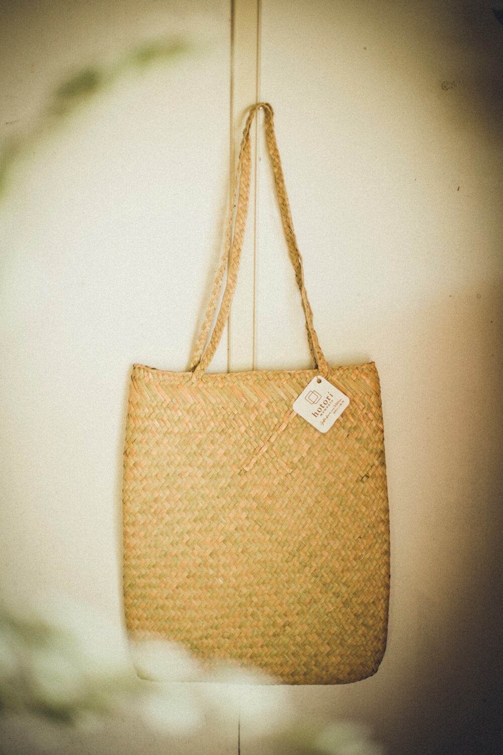 【規格外セール】水草のトートバッグ　(大)　エコバッグ　手編み