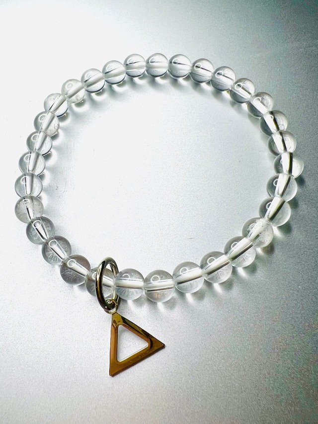 【その満ちている笑顔】シルバーチャーム 水晶ブレス