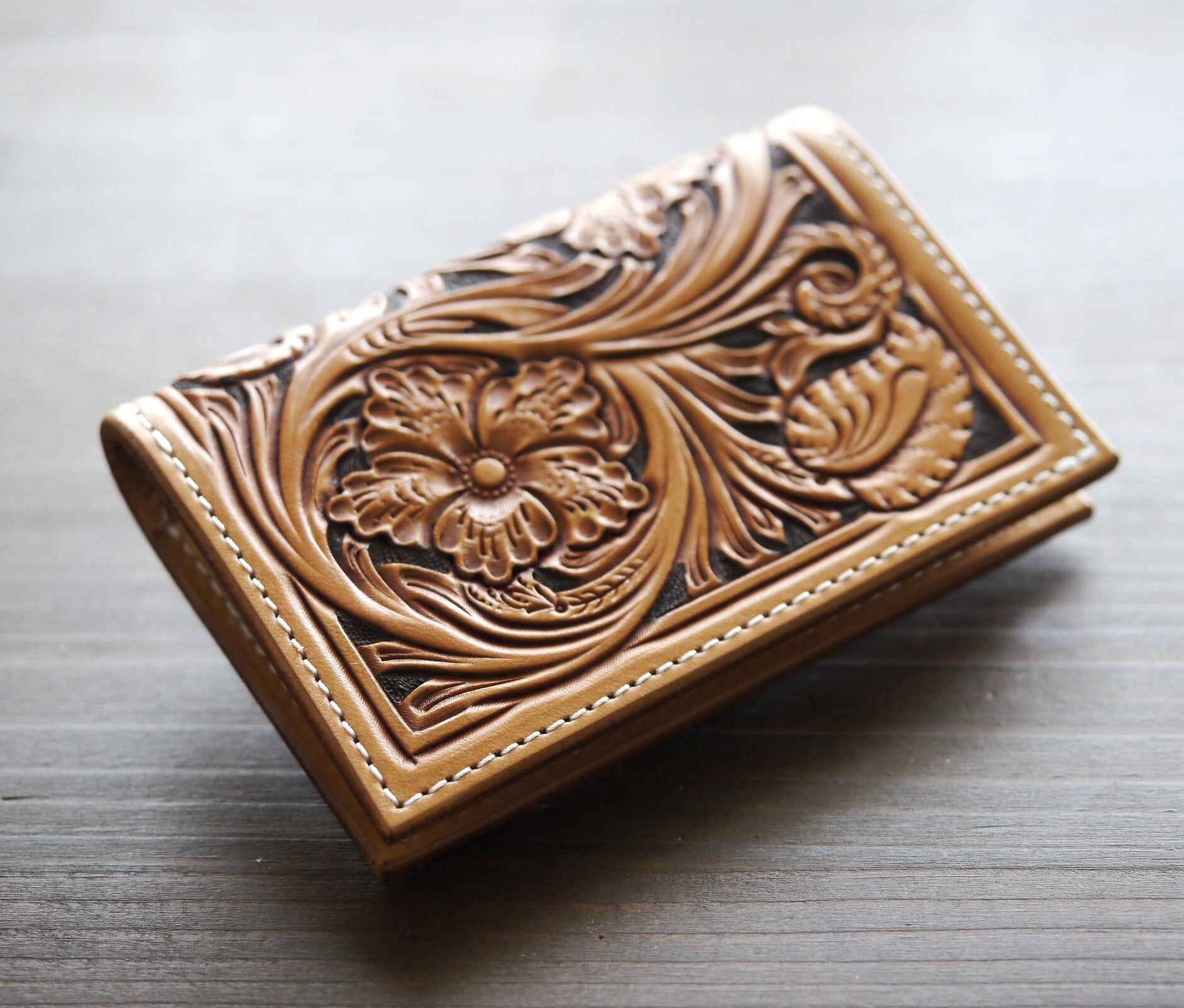 レザーカービング・カードケース | Leather Works Exist(レザー