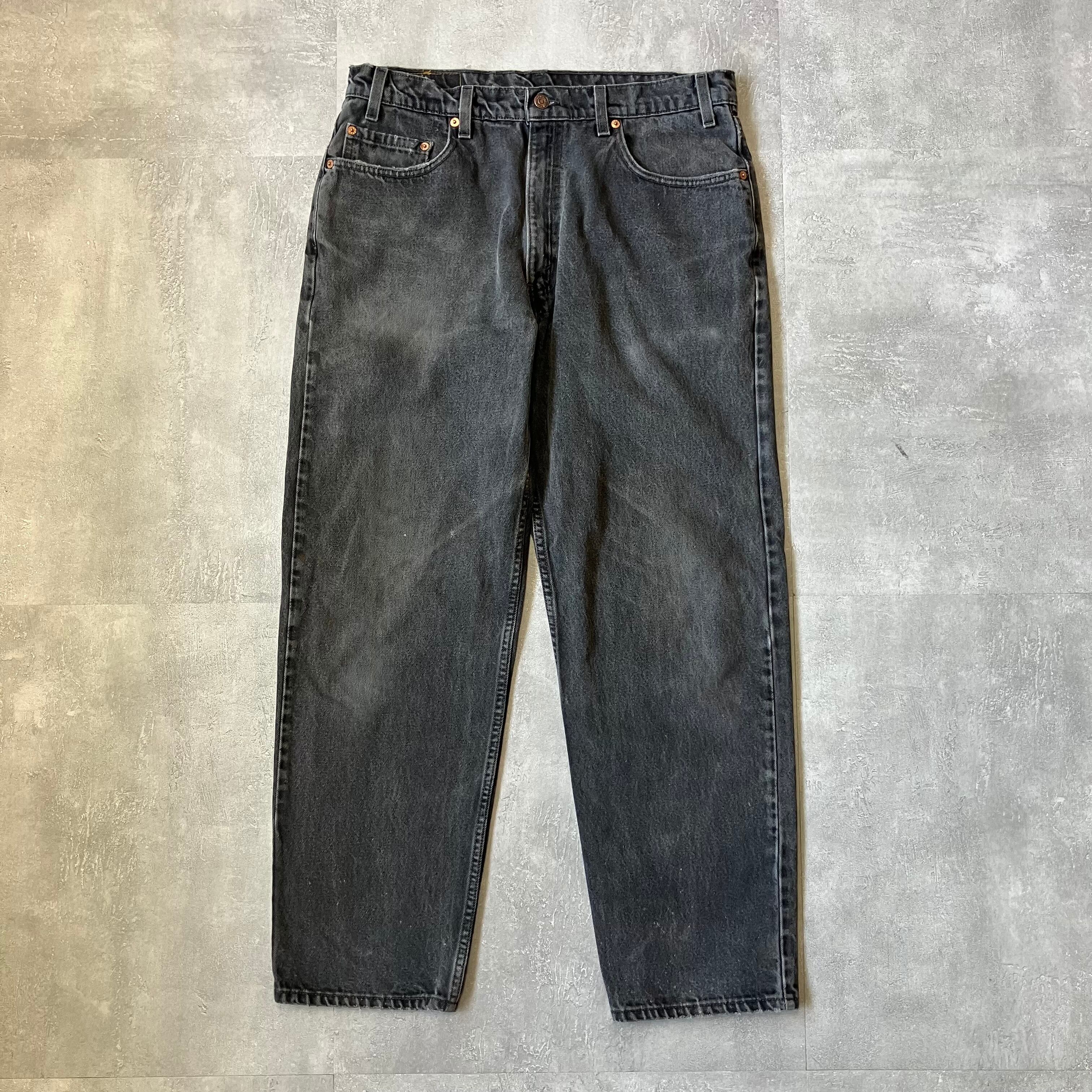 《実寸w33l29》Levi's リーバイス 550 90s usa製 ブラックデニム バギーデニム No.3422