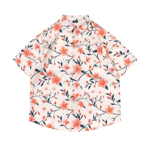 FLORAL PRINT SHORT SLEEVE HAWAIIAN SHIRT M-17875