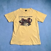 80s~90s ビーバー 雰囲気系 アニマルTシャツ 黄色 古着