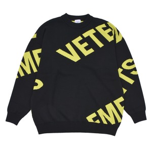 【VETEMENTS】GIANT LOGO KNITTED SWEATER