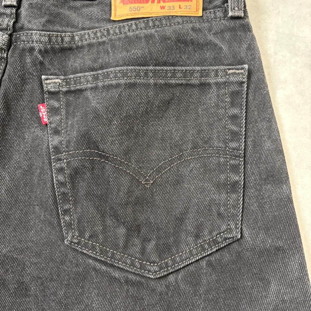 リーバイス550 Levis W33 ブラックデニム 黒 古着 21821 | fuufu