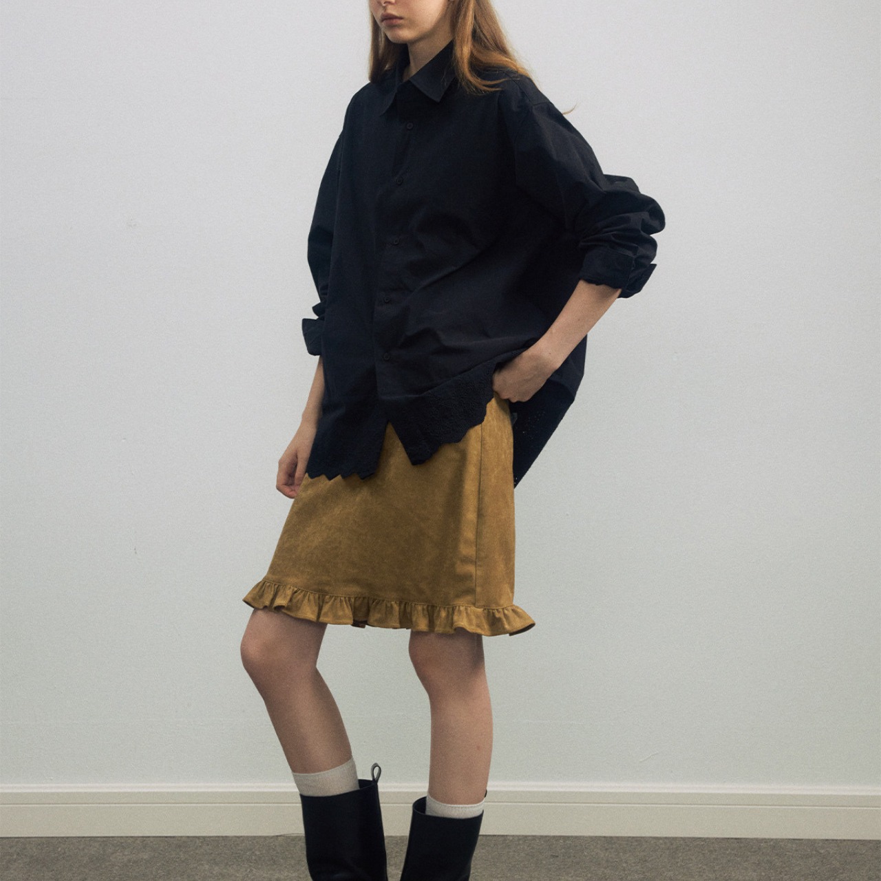 Frill Midi Skirt T4126