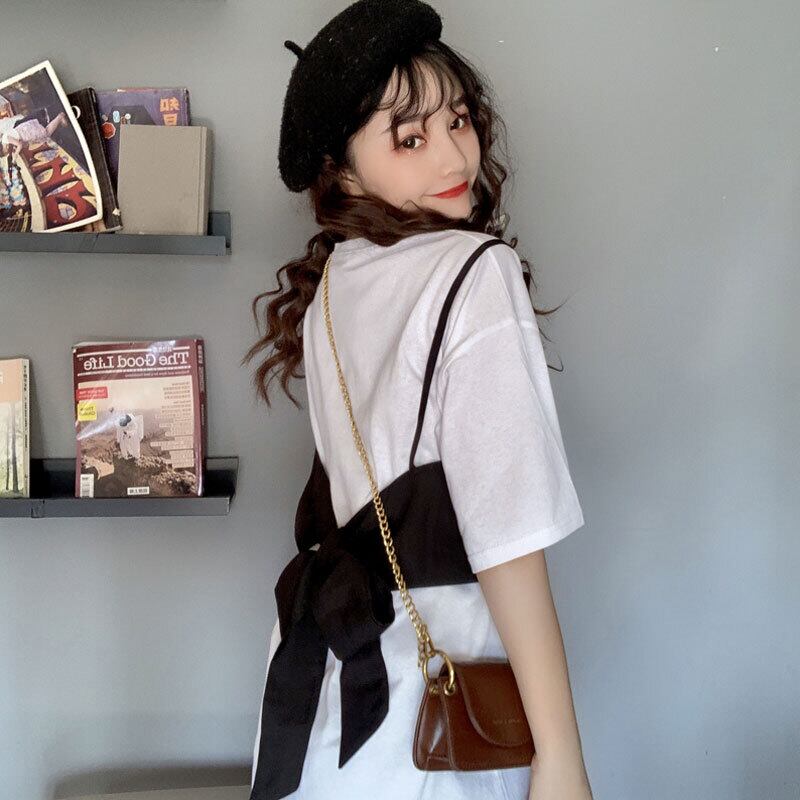 シャツ スタイルスプリングホワイトTシャツ ルーズブラウス 春物 萌量不足28684283711