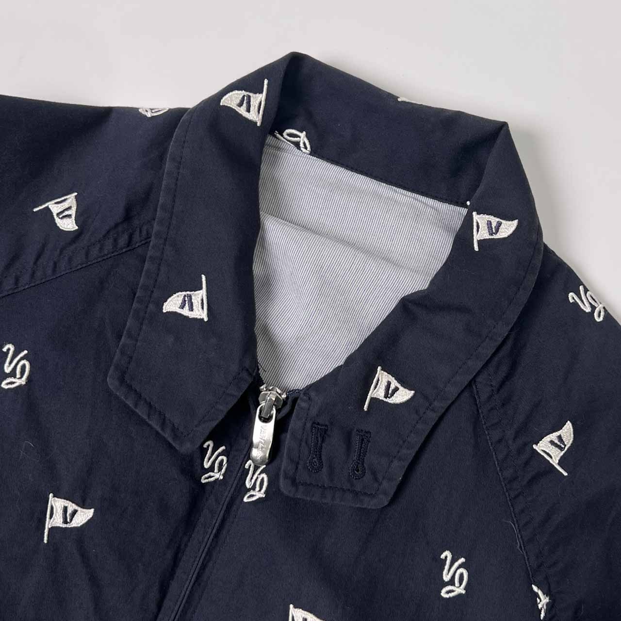 VAN JAC ヴァンヂャケット フラッグ 刺繍 デザイン スイングトップ M/ネイビー メンズ