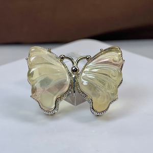 6.フローライト蝶々・横貫通穴☆パーツ